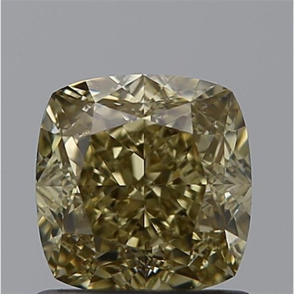 1.04 Carat Cushion Loose Diamond, Fancy Brownish Yellow, VS1, Ideal, GIA Certified | Thumbnail