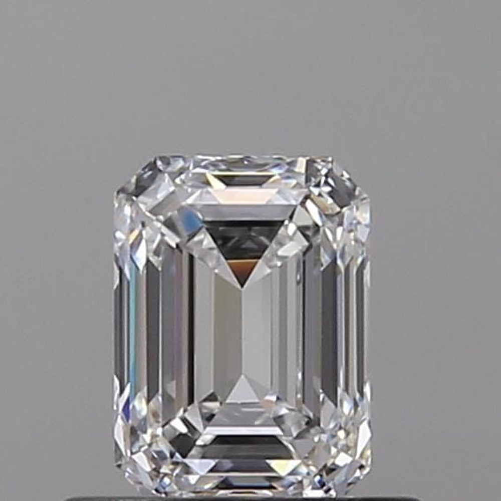 0.54 Carat Emerald Loose Diamond, D, VVS1, Ideal, GIA Certified | Thumbnail