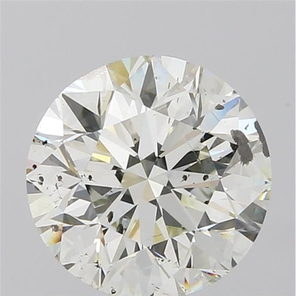 2.01 Carat Round Loose Diamond, J, I1, Ideal, GIA Certified