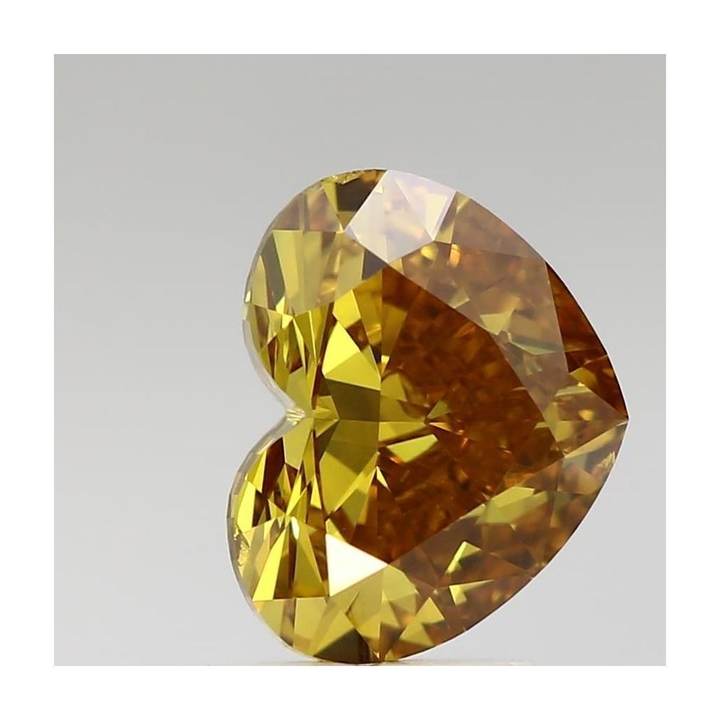 1.56 Carat Heart Loose Diamond, Fancy Brown Yellow, SI1, Ideal, GIA Certified