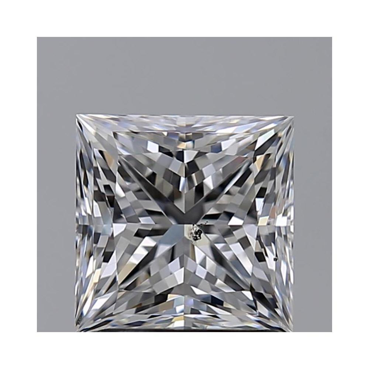 1.70 Carat Princess Loose Diamond, F, SI2, Excellent, GIA Certified