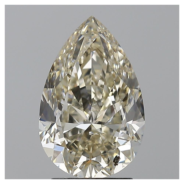 3.01 Carat Pear Loose Diamond, J, SI2, Ideal, HRD Certified