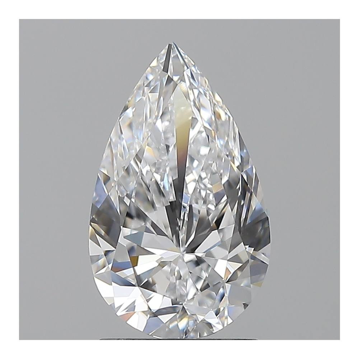 2.00 Carat Pear Loose Diamond, D, VVS1, Ideal, GIA Certified