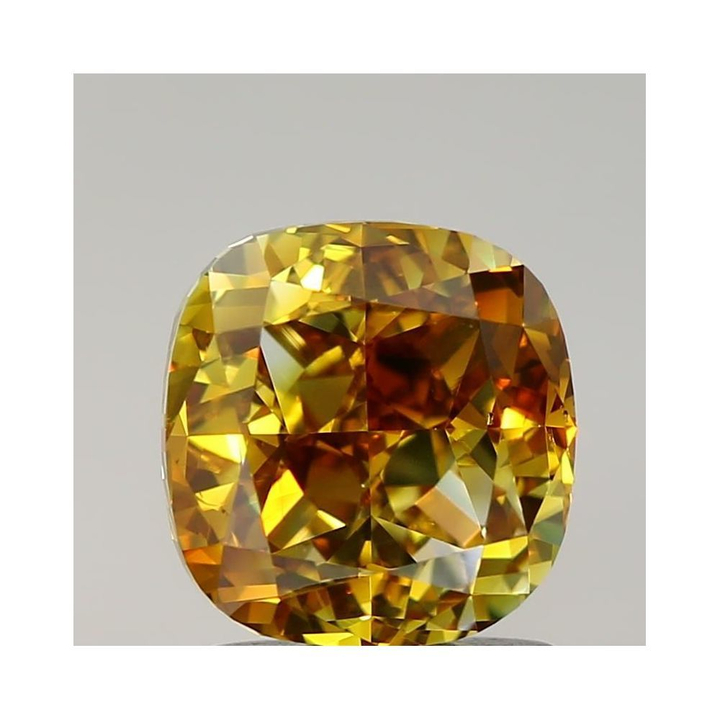2.22 Carat Cushion Loose Diamond, Fancy Brownish Yellow, VS2, Very Good, GIA Certified | Thumbnail