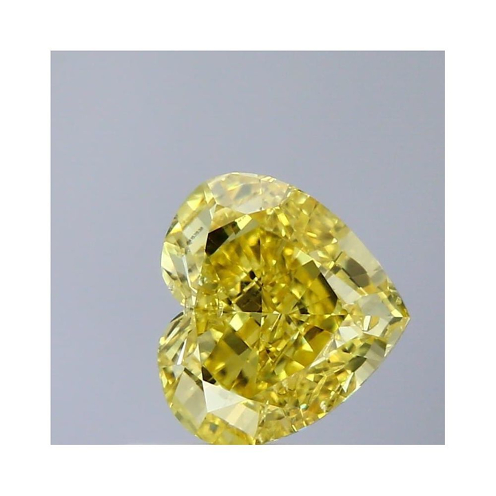 0.90 Carat Heart Loose Diamond, Fancy Yellow, SI1, Excellent, GIA Certified