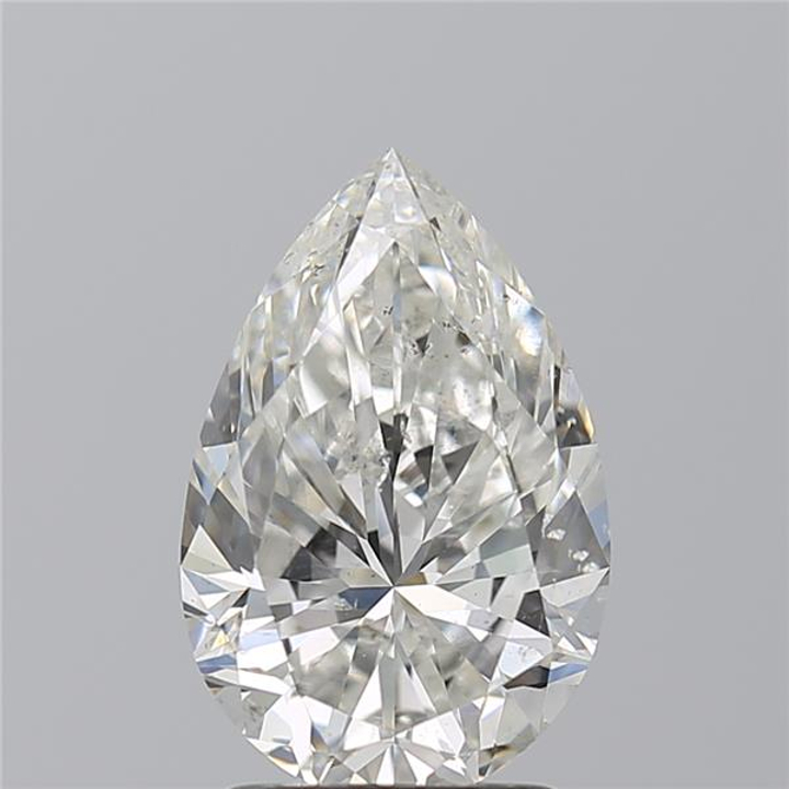 2.01 Carat Pear Loose Diamond, H, SI2, Super Ideal, GIA Certified | Thumbnail
