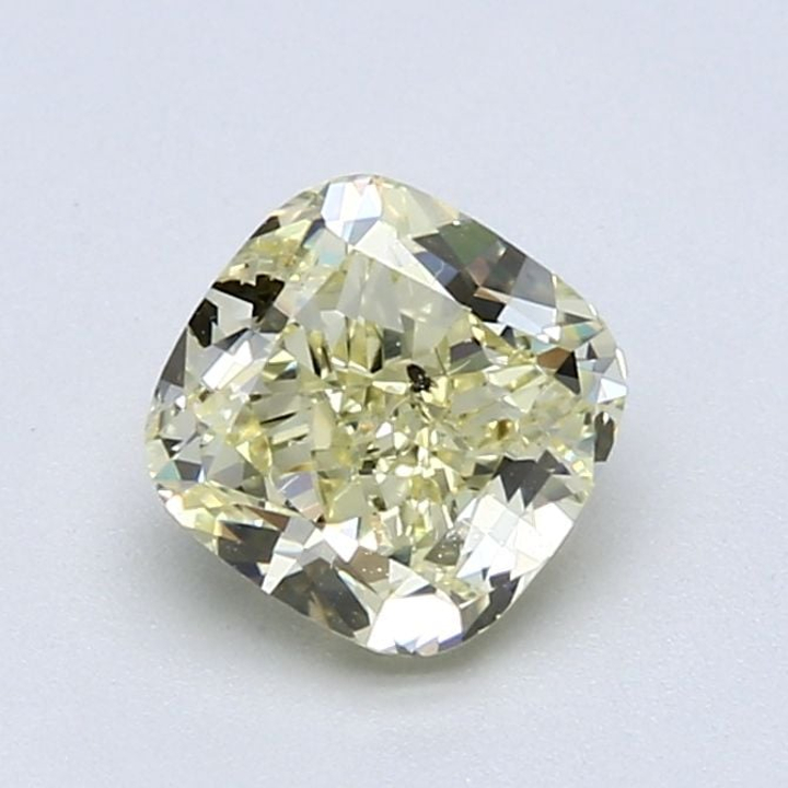 1.39 Carat Cushion Loose Diamond, Light Yellow, SI2, Ideal, GIA Certified | Thumbnail