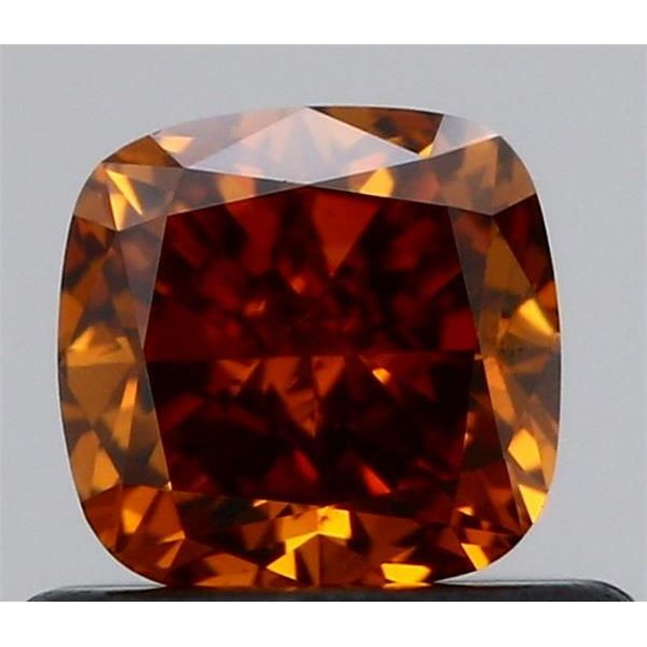 0.63 Carat Cushion Loose Diamond, Fancy DEEP Brown, SI1, Very Good, GIA Certified | Thumbnail