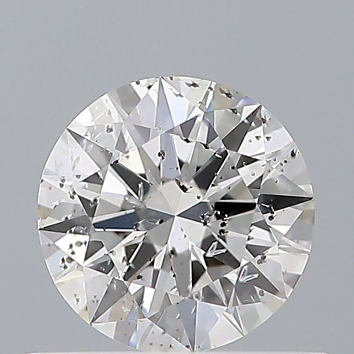 0.43 Carat Round Loose Diamond, F, I1, Super Ideal, GIA Certified