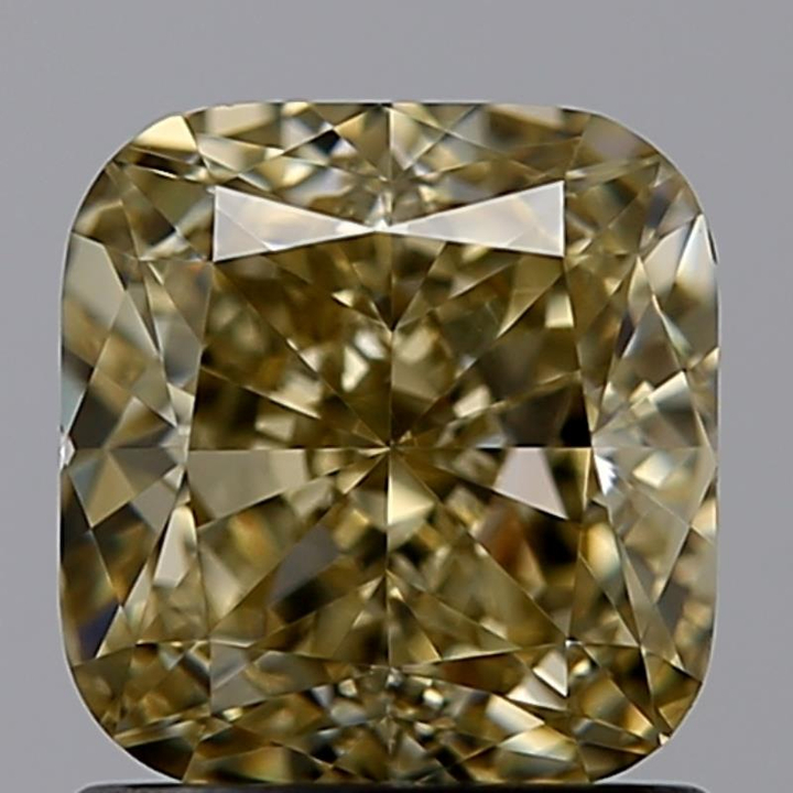 1.20 Carat Cushion Loose Diamond, fancy brown yellow natural even, VVS2, Super Ideal, GIA Certified | Thumbnail