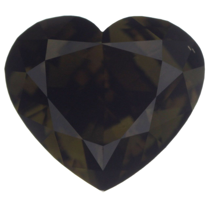 0.90 Carat Heart Loose Diamond, Fancy Dark Even, VS1, Ideal, GIA Certified | Thumbnail