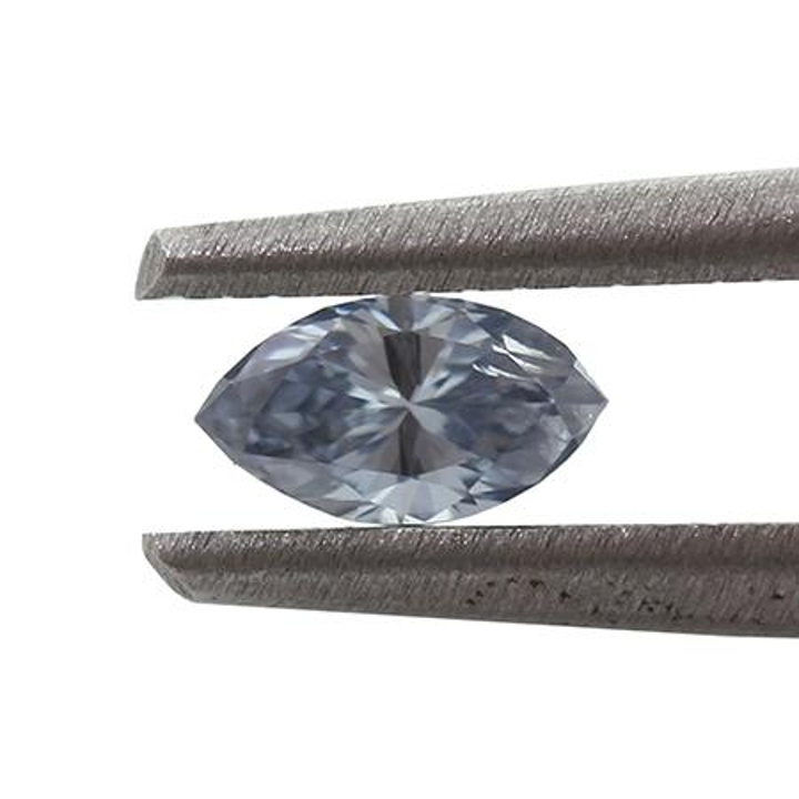 0.10 Carat Marquise Loose Diamond, Fancy Blue, SI2, Good, GIA Certified