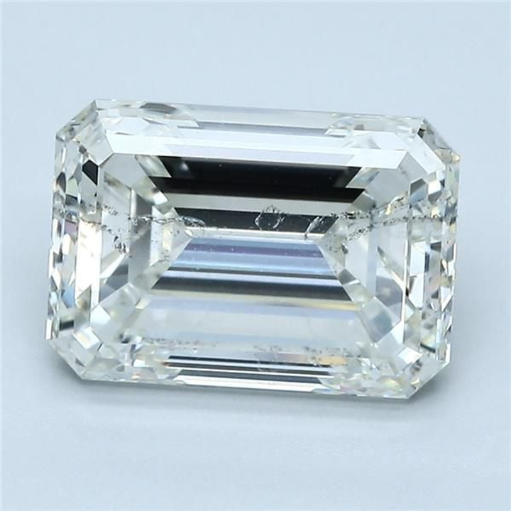 5.07 Carat Emerald Loose Diamond, I, SI2, Super Ideal, HRD Certified | Thumbnail
