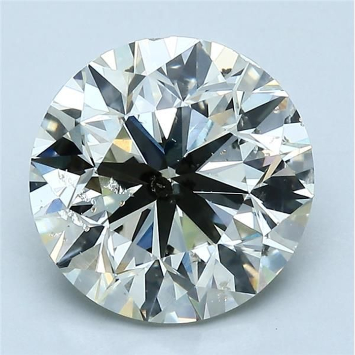 4.10 Carat Round Loose Diamond, K, SI2, Excellent, HRD Certified | Thumbnail