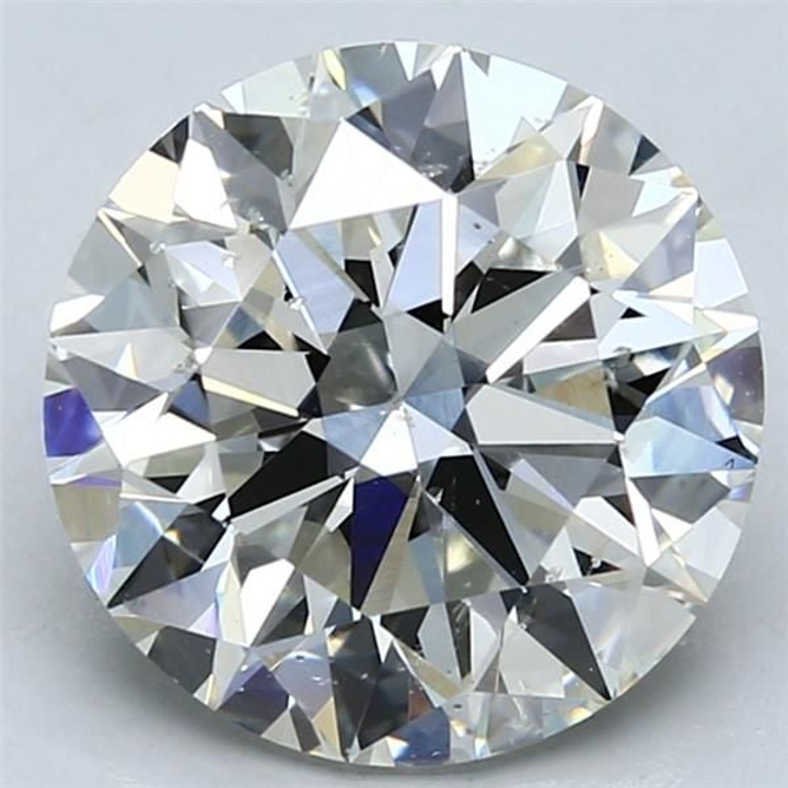 5.01 Carat Round Loose Diamond, G, SI1, Super Ideal, HRD Certified