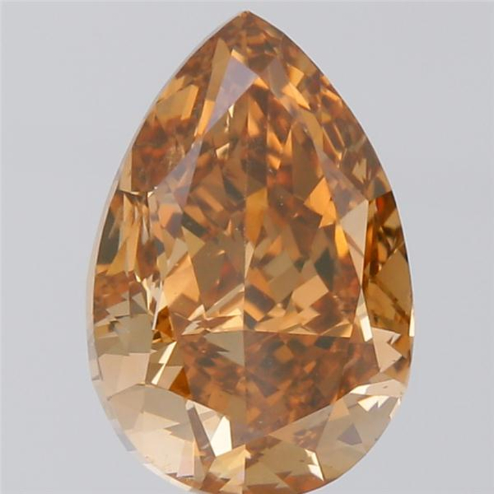 2.51 Carat Pear Loose Diamond, Fancy Deep Brownish Orange, VS2, Ideal, GIA Certified