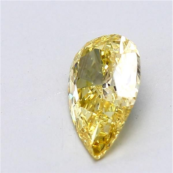 0.77 Carat Pear Loose Diamond, Yellow, SI1, Ideal, GIA Certified