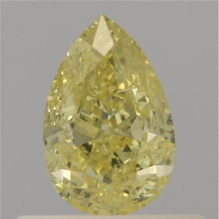 0.50 Carat Pear Loose Diamond, Fancy Intense Yellow, I1, Very Good, GIA Certified