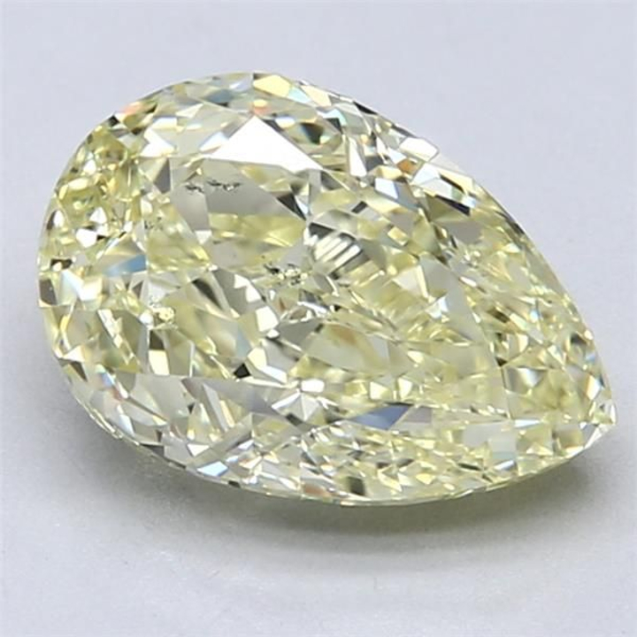 2.50 Carat Pear Loose Diamond, Fancy Yellow, SI1, Excellent, GIA Certified | Thumbnail