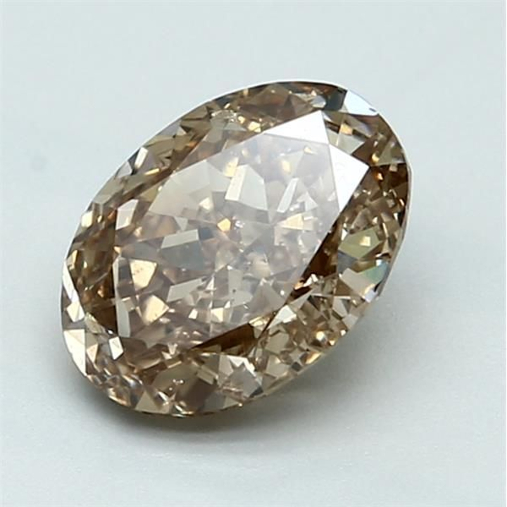 1.57 Carat Oval Loose Diamond, Fancy Yellowish Brown, SI1, Excellent, GIA Certified | Thumbnail