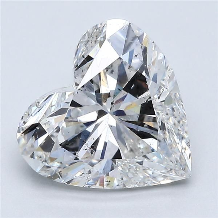 3.04 Carat Heart Loose Diamond, F, SI2, Ideal, GIA Certified | Thumbnail