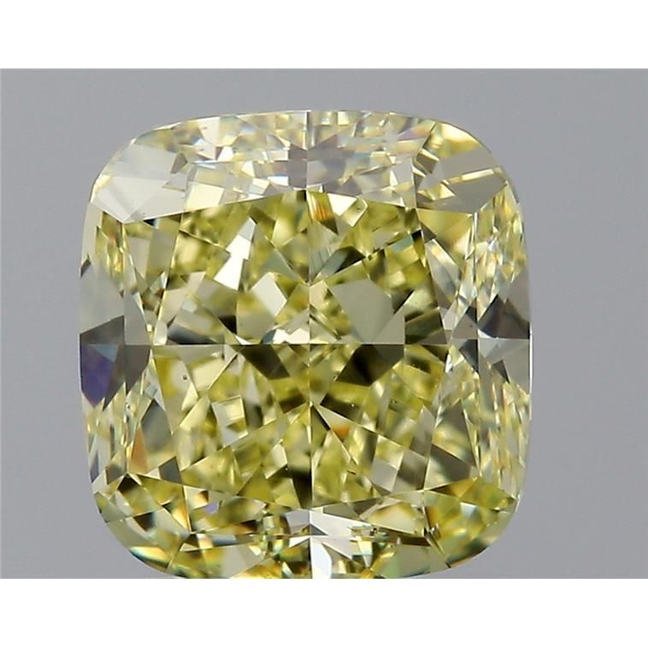2.18 Carat Cushion Loose Diamond, Fancy Yellow, VS2, Excellent, GIA Certified