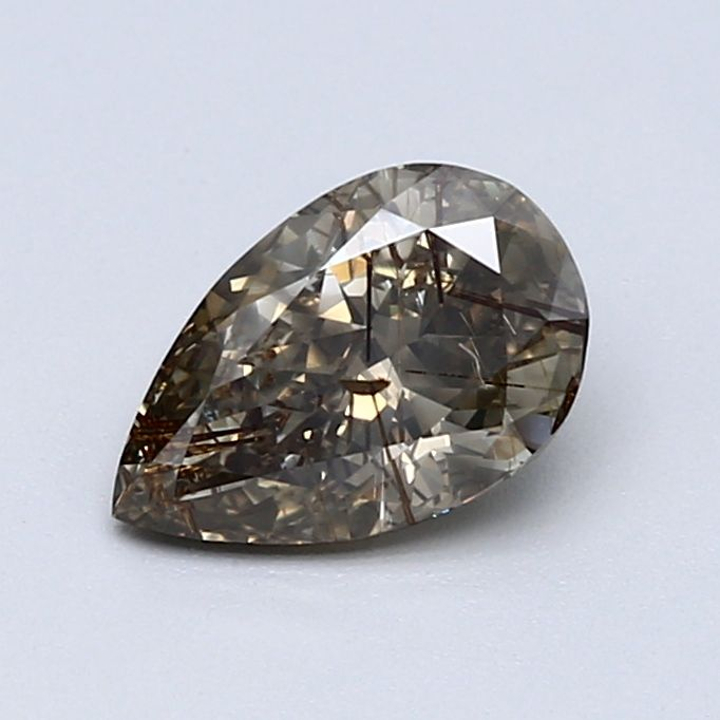 1.07 Carat Pear Loose Diamond, Fancy Brownish Yellow, , Good, GIA Certified