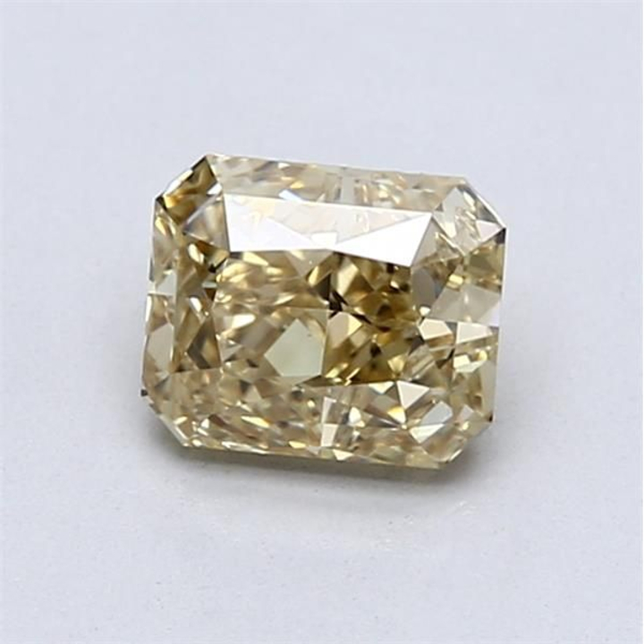 1.00 Carat Radiant Loose Diamond, Fancy Brownish Yellow, SI2, Very Good, GIA Certified | Thumbnail