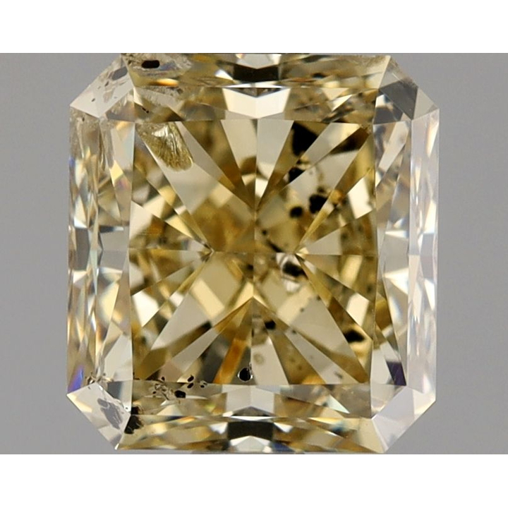 1.50 Carat Radiant Loose Diamond, Fancy Brownish Yellow, I1, Super Ideal, GIA Certified
