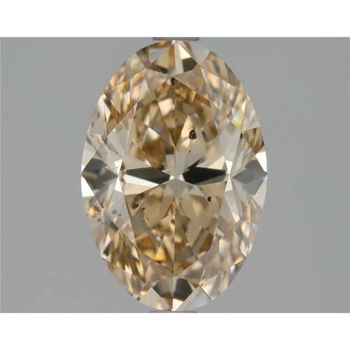 2.12 Carat Oval Loose Diamond, Fancy Brownish Yellow, SI2, Ideal, GIA Certified | Thumbnail