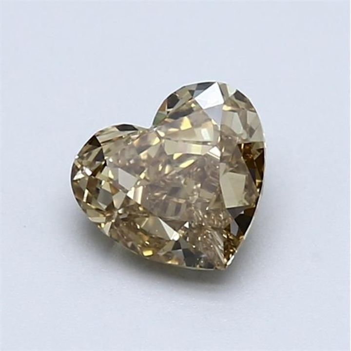 0.96 Carat Heart Loose Diamond, Fancy Brownish Yellow, VS1, Super Ideal, GIA Certified | Thumbnail