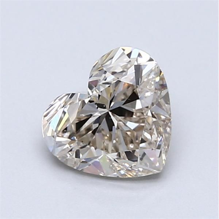 1.02 Carat Heart Loose Diamond, N VERY LIGHT BROWN, SI1, Super Ideal, GIA Certified | Thumbnail