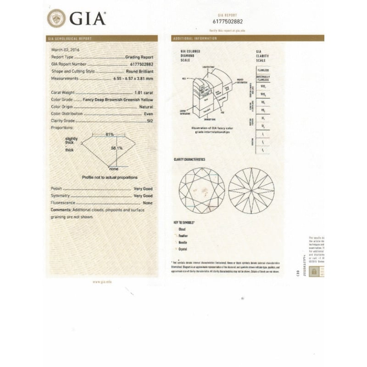1.01 Carat Round Loose Diamond, , SI2, Very Good, GIA Certified | Thumbnail