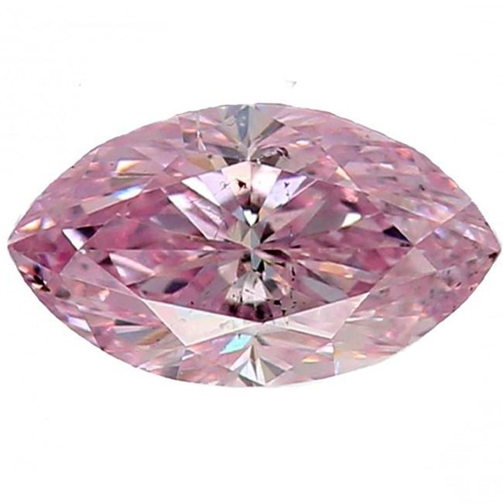 0.42 Carat Marquise Loose Diamond, Fancy Pink, SI2, Very Good, GIA Certified | Thumbnail