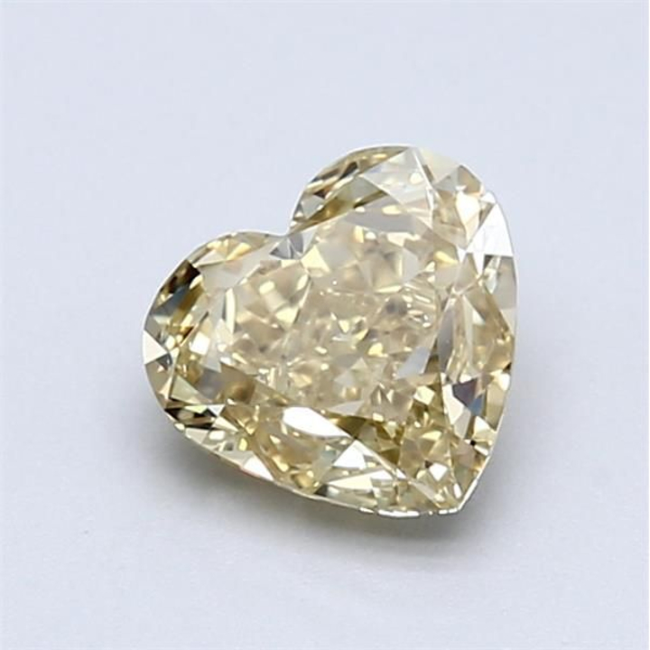 1.08 Carat Heart Loose Diamond, Fancy Brownish Yellow, VS2, Super Ideal, GIA Certified