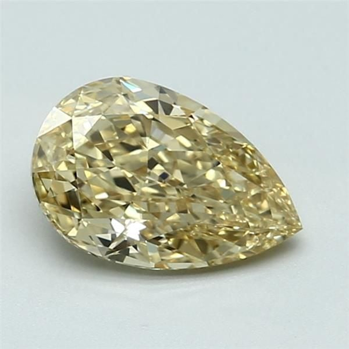 1.21 Carat Pear Loose Diamond, Fancy Brownish Yellow, VS1, Super Ideal, GIA Certified | Thumbnail