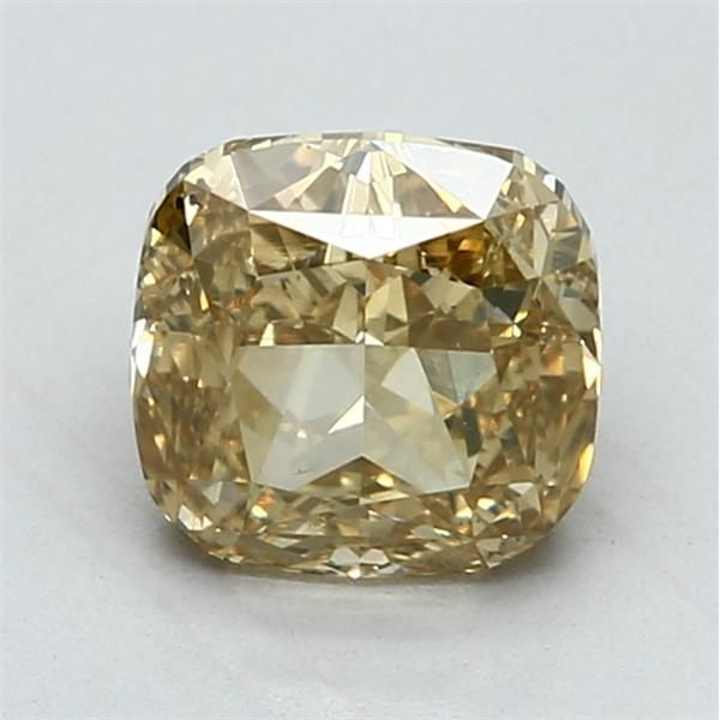 2.14 Carat Cushion Loose Diamond, Fancy Brownish Yellow, SI1, Excellent, GIA Certified | Thumbnail