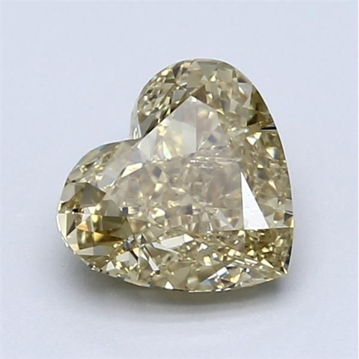 1.40 Carat Heart Loose Diamond, Fancy Brownish Yellow, VS1, Ideal, GIA Certified