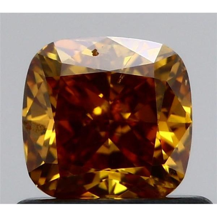 0.72 Carat Cushion Loose Diamond, Fancy Brown Yellow, SI2, Excellent, GIA Certified