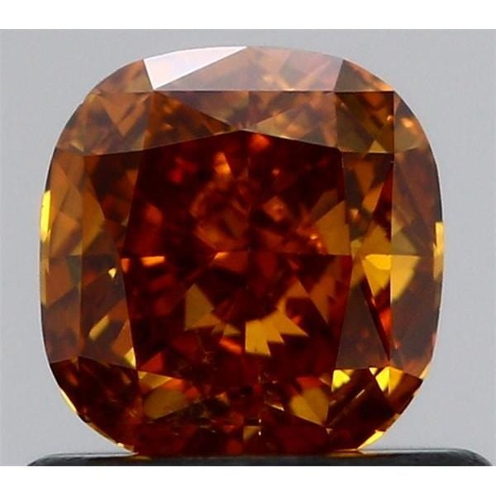 0.64 Carat Cushion Loose Diamond, Fancy Brown Orange, SI1, Ideal, GIA Certified | Thumbnail