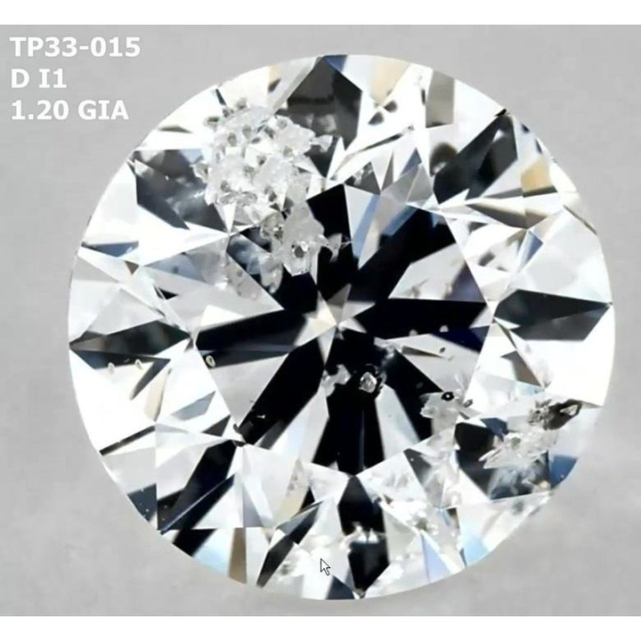 1.20 Carat Round Loose Diamond, D, I1, Excellent, GIA Certified | Thumbnail