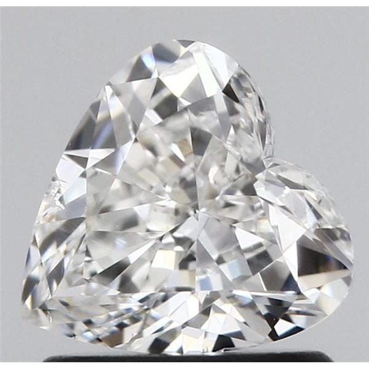 0.90 Carat Heart Loose Diamond, F, SI2, Ideal, GIA Certified | Thumbnail