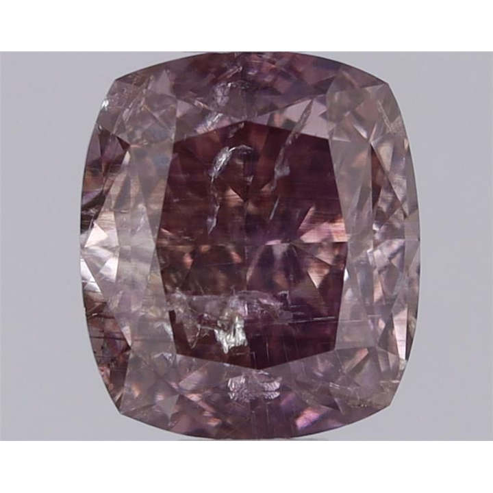 0.54 Carat Cushion Loose Diamond, Fancy Brownish Pink, I2, Super Ideal, GIA Certified