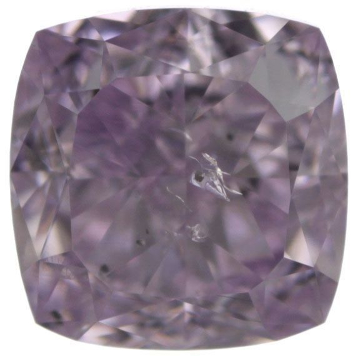 0.70 Carat Cushion Loose Diamond, Fancy Purple, SI2, Excellent, GIA Certified | Thumbnail