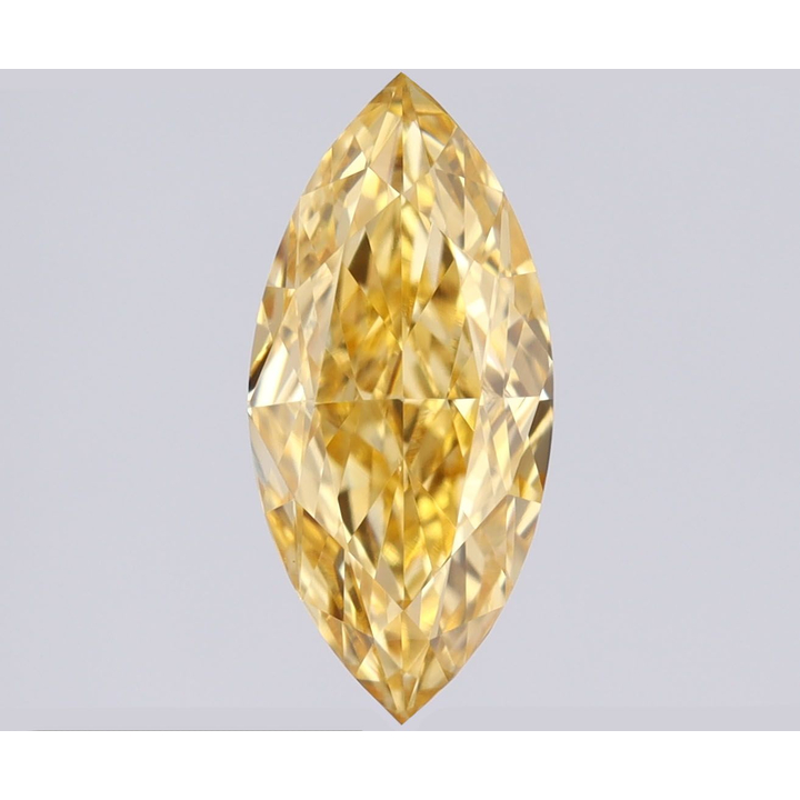 0.42 Carat Marquise Loose Diamond, Fancy Intense Even, VS1, Excellent, GIA Certified | Thumbnail