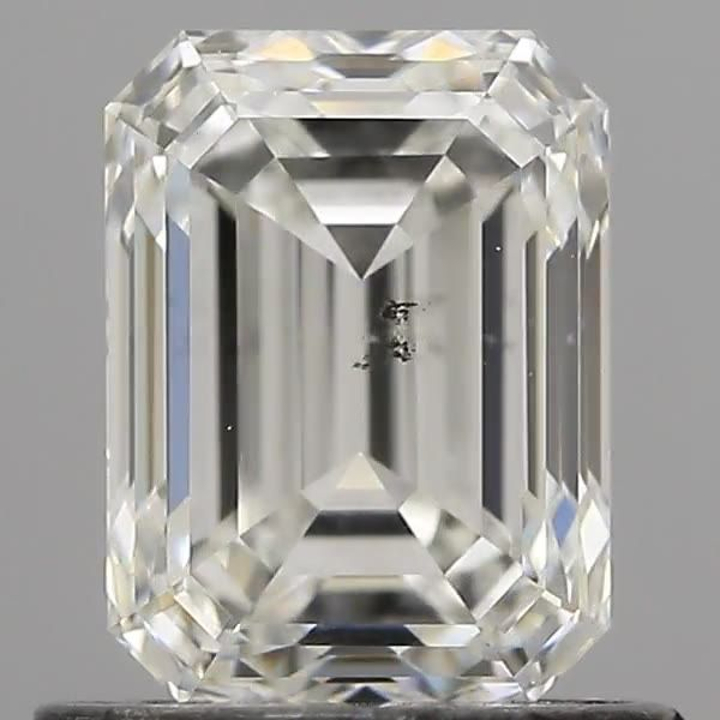 1.00 Carat Emerald Loose Diamond, H, SI1, Super Ideal, GIA Certified | Thumbnail