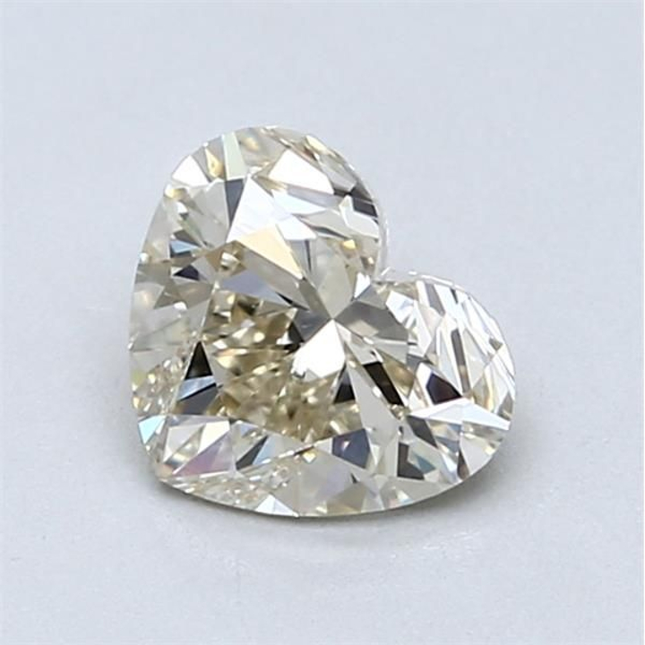 1.01 Carat Heart Loose Diamond, N VERY LIGHT BROWN, VS2, Super Ideal, GIA Certified | Thumbnail