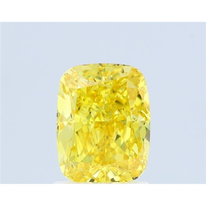 Lab Grown Diamond: 1.70 Carat Cushion Loose Diamond, Fancy Vivid Yellow, VS2, Excellent, IGI Certified | Thumbnail