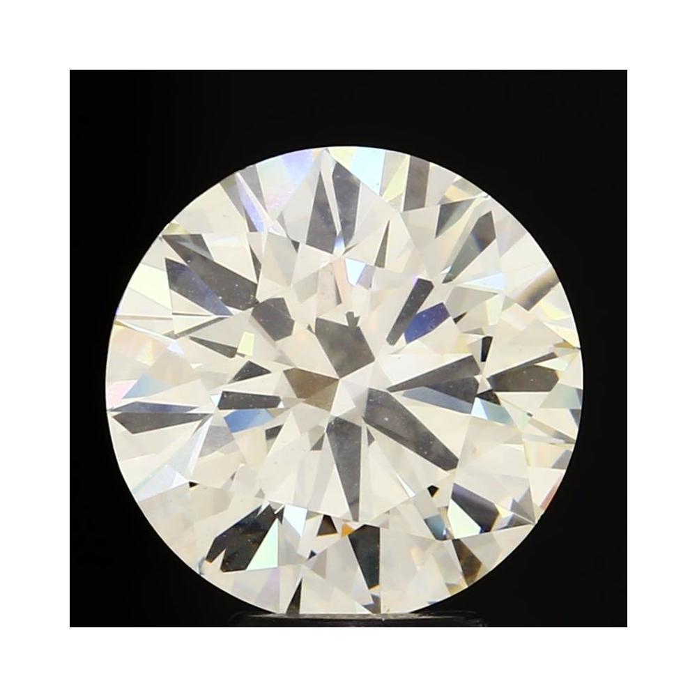 4.40 Carat Round Loose Diamond, L, IF, Ideal, HRD Certified