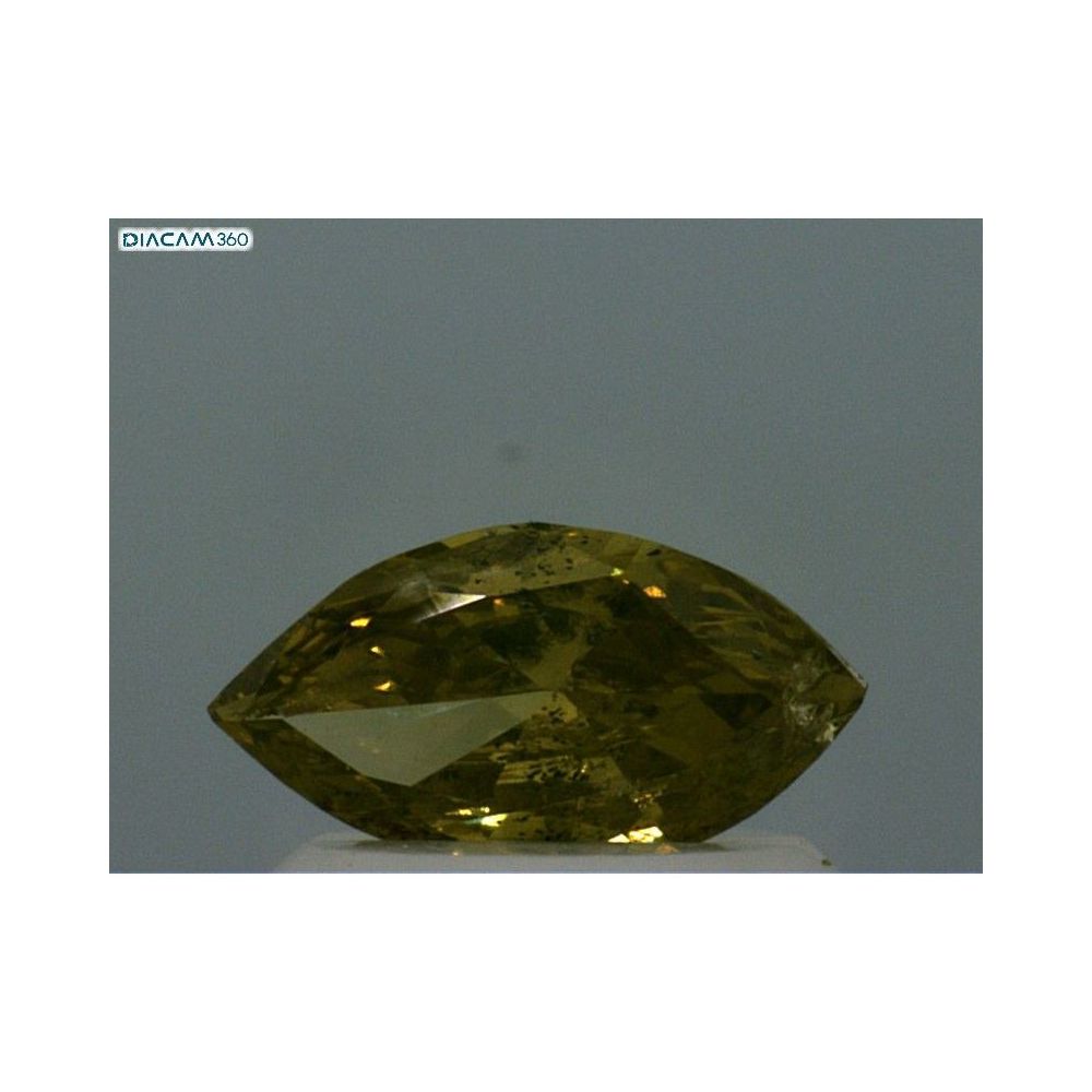 0.41 Carat Marquise Loose Diamond, Fancy Deep Brownish Yellow, I2, Very Good, GIA Certified